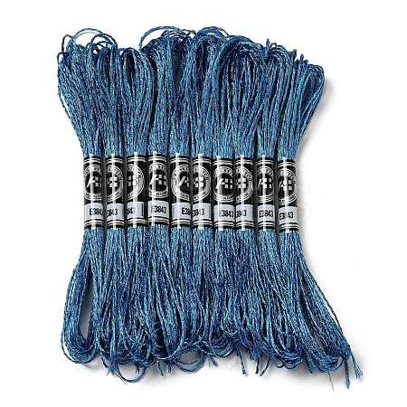 10 Skeins 12-Ply Metallic Polyester Embroidery Floss OCOR-Q057-A01-1