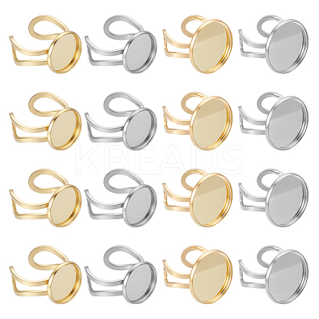 20Pcs 4 Styles 304 Stainless Steel Open Cuff Findings STAS-BC0004-08-1