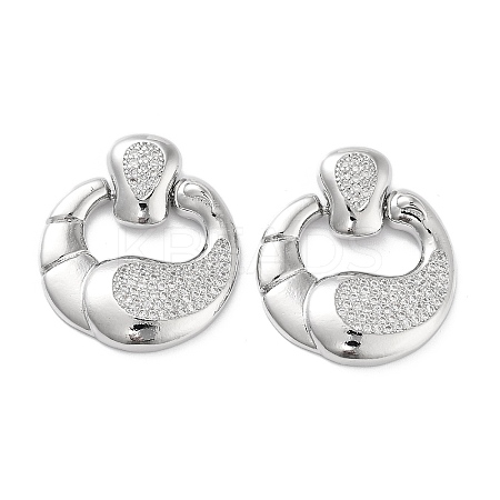 Brass with Cubic Zirconia Pendants KK-K353-06P-1
