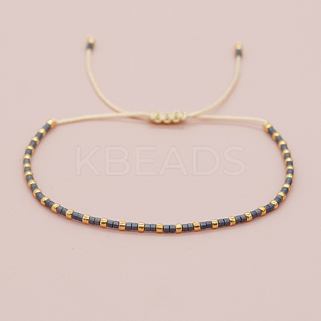 Glass Seed Beads Braided Bead Bracelets MT5795-8-1
