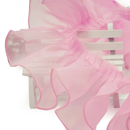 Polyester Lace Ribbons Pleated Garment Accessory DIY-WH0678-90G-1