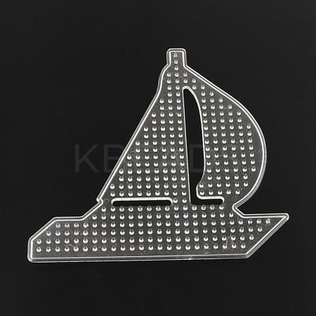 Sailing Boat ABC Plastic Pegboards used for 5x5mm DIY Fuse Beads DIY-Q009-36-1