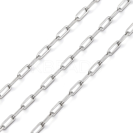 304 Stainless Steel Paperclip Chains CHS-M009-04P-01-1