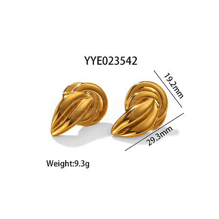 Fashionable Irregular 304 Stainless Steel Stud Earrings for Women MT3122-1-1