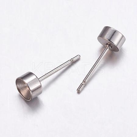 304 Stainless Steel Stud Earring Findings STAS-K146-015-5mm-1
