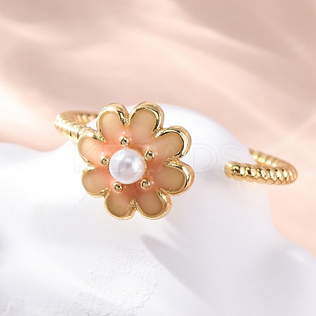 Dasiy Rotatable Open Cuff Rings for Women LS-RJEW-C118-05G-1