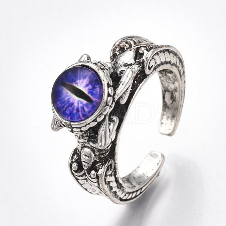 Alloy Cuff Finger Rings RJEW-T006-35B-1