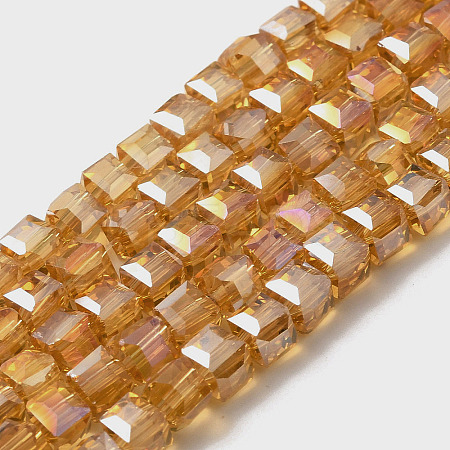 Electroplate Glass Beads Strands LS-EGLA-D018-8x8mm-77-1