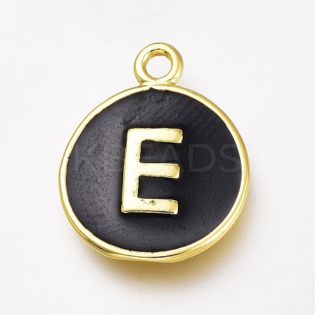 Brass Enamel Pendants KK-H103-02E-G-1