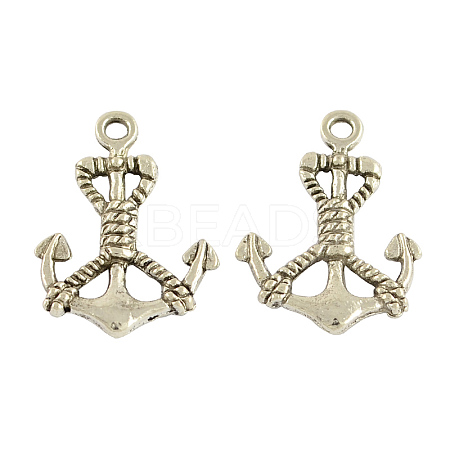 Tibetan Style Alloy Anchor Pendants LS-TIBEP-S264-AS-FF-1