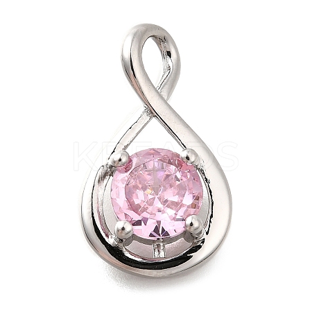 925 Sterling Silver Pave Cubic Zirconia Pendants STER-V001-03P-10-1