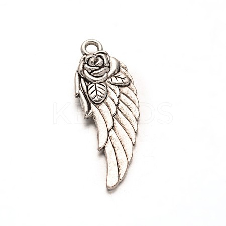 Tibetan Style Alloy Wing Pendants LS-PALLOY-ZN48529-AS-RS-1