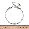 Tarnish Resistant 304 Stainless Steel European Round Snake Chains Bracelets STAS-J015-05-5