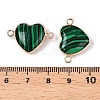 Synthetic Malachite Love Heart Pendants G-T138-205B-G-3