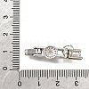 Brass Micro Pave Clear Cubic Zirconia Fold Over Clasps KK-R222-04P-3