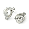 Rack Plating Brass Earrings EJEW-S222-01P-Q-2