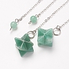 Chakra Natural Green Aventurine Dowsing Pendulums X-G-F516-01F-2
