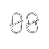 Non-Tarnish 304 Stainless Steel S-Hook Clasps STAS-R157-02P-1