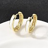 Brass Micro Pave Clear Cubic Zirconia Hoop Earrings EJEW-K276-11G-02-1