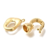 Brass Micro Pave Clear Cubic Zirconia Fold Over Clasps KK-K389-113G-2