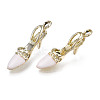 Rack Plating Alloy Enamel Pendant Rhinestone Settings ENAM-T011-133A-2