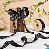25 Yards Polyester Star Print Grosgrain Ribbon OCOR-PH0004-09-5