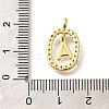 Brass Micro Pave Cubic Zirconia Pendants ZIRC-P123-01G-A02-3