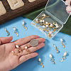 30Pcs 3 Styles Natural Cultured Freshwater Pearl & 201 Stainless Steel Moon Pendants PALLOY-TAC0317-6