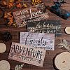 Natural Wood Hanging Wall Decorations for Front Door Home Decoration AJEW-FG0001-26-5