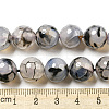 Faceted Natural Dragon Veins Agate Beads Strands G-F447-12mm-L01-5