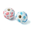 35Pcs 7 Colors Wood European Beads WOOD-FS0001-17-2
