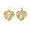 Brass Micro Pave Cubic Zirconia Pendants KK-C092-24N-G-1