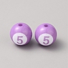 Opaque Acrylic Beads OACR-TAC0013-03G-1