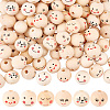 140Pcs 6 Styles Natural Wood European Beads WOOD-OC0003-58-1