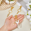 3Pcs Fish Brass Micro Pave Cubic Zirconia Keychains KEYC-HS00006-3