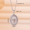 Brass Micro Pave Clear Cubic Zirconia with Natural White Shell Pendant 304 Stainless Steel Cable Chain Necklaces for Women WGAF233-08-1