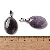 Natural Amethyst Pendants G-Z055-03P-11-3