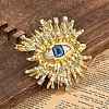 Alloy Rhinestone Open Cuff Rings RJEW-A057-03G-4