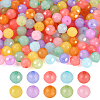 200Pcs 10 Colors Imitation Jelly Acrylic Beads MACR-TA0001-38-1