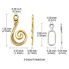 20Pcs 2 Colors Tibetan Style Alloy Hook and Eye Clasps FIND-YW0003-89-3