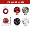 Craftdady 100Pcs 4 Style Wood Beads WOOD-CD0001-18-9