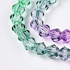 Gradient Color Baking Paint Glass Bead Strands X1-DGLA-A039-T4mm-A010-3
