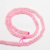 Dyed Natural White Jade Round Beads Strands X-G-E311-4mm-01-2
