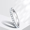 Rhodium Plated 925 Sterling Silver Moissanite Finger Rings for Women WG76D6D-06-1