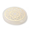 Flat Round Natural Selenite Slice Coasters AJEW-C042-01D-2