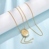 Brass Cowboy Hat Bolo Tie Lariat Necklaces LS-NJEW-D346-01G-4