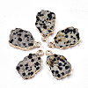 Natural Dalmatian Jasper Pendants G-N326-41H-1