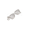 Brass Micro Pave Cubic Zirconia Pendants KK-P339-17P-2