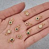 16Pcs 8 Colors Brass Micro Pave Cubic Zirconia Pendants KK-SZ0003-92-3