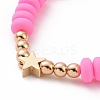8Pcs Love Theme Natural Rose Quartz & Synthetic Hematite & Opalite Tassel Charm Bracelet Sets BJEW-JB08947-7